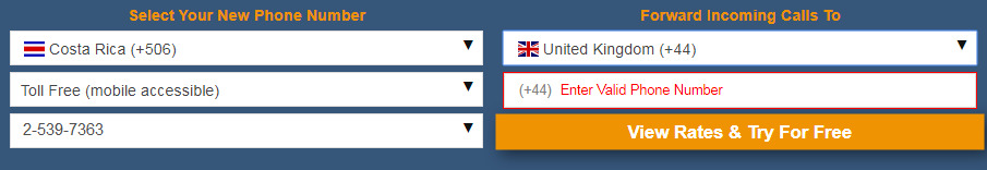 Costa Rica Virtual Phone Number Database