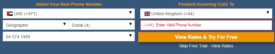 Dubai Virtual Number Rates and Plans