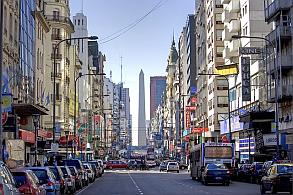 Buenos Aires Argentina Obelisk Corrientes Avenue